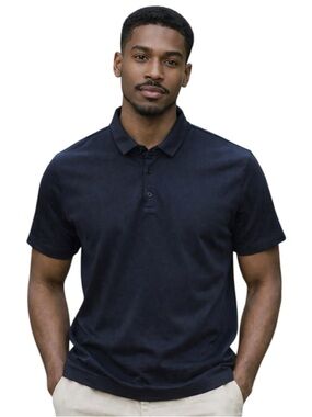 Banana Republic Polo Shirt Men’s XL Black 100% Cotton Logo Golf Preppy Office